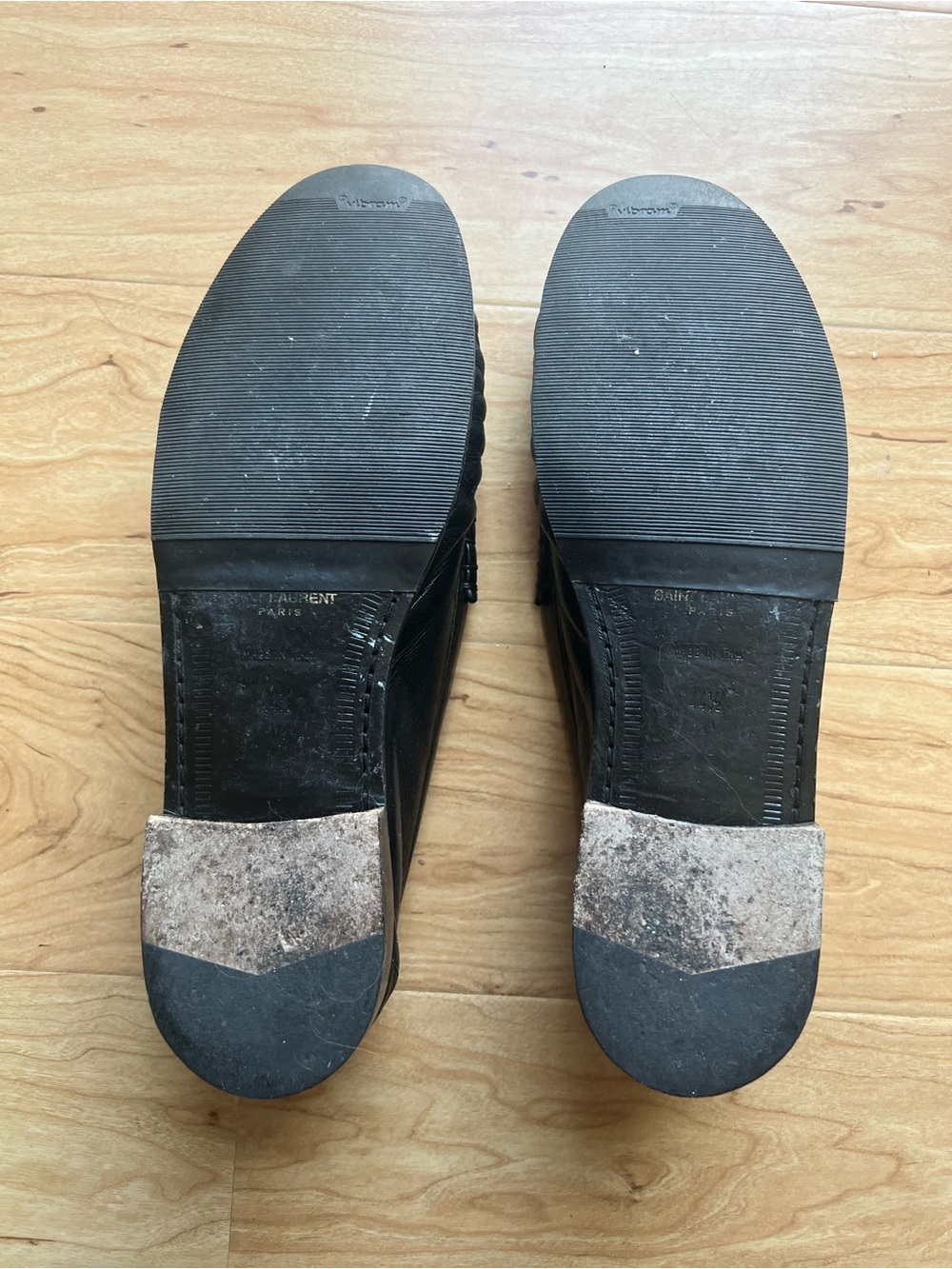 SAINT LAURENT Le Loafer Monogram Logo-Appliquéd Leather Penny Loafers 44 1/2 - Picture 4 of 7